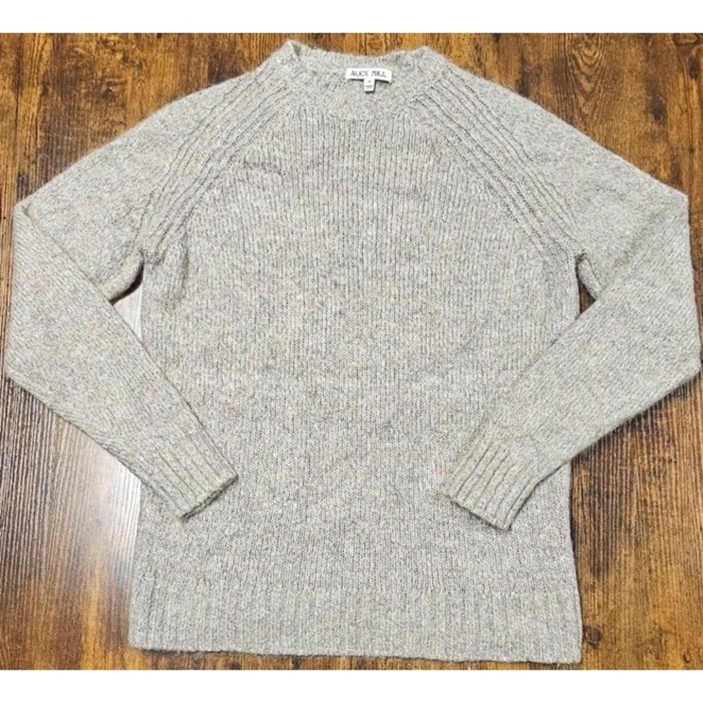 Alex Mill Crew Neck Mohair Blend Sweater Normcore Size Medium Gray